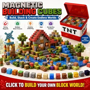 New Magnetic Blocks Set, 100-200 Pcs Magnet Toy, Unisex Design, Ideal for Kids Ages 4-12 Years, Perfect Holiday Present, STEM Magnetic Blocks