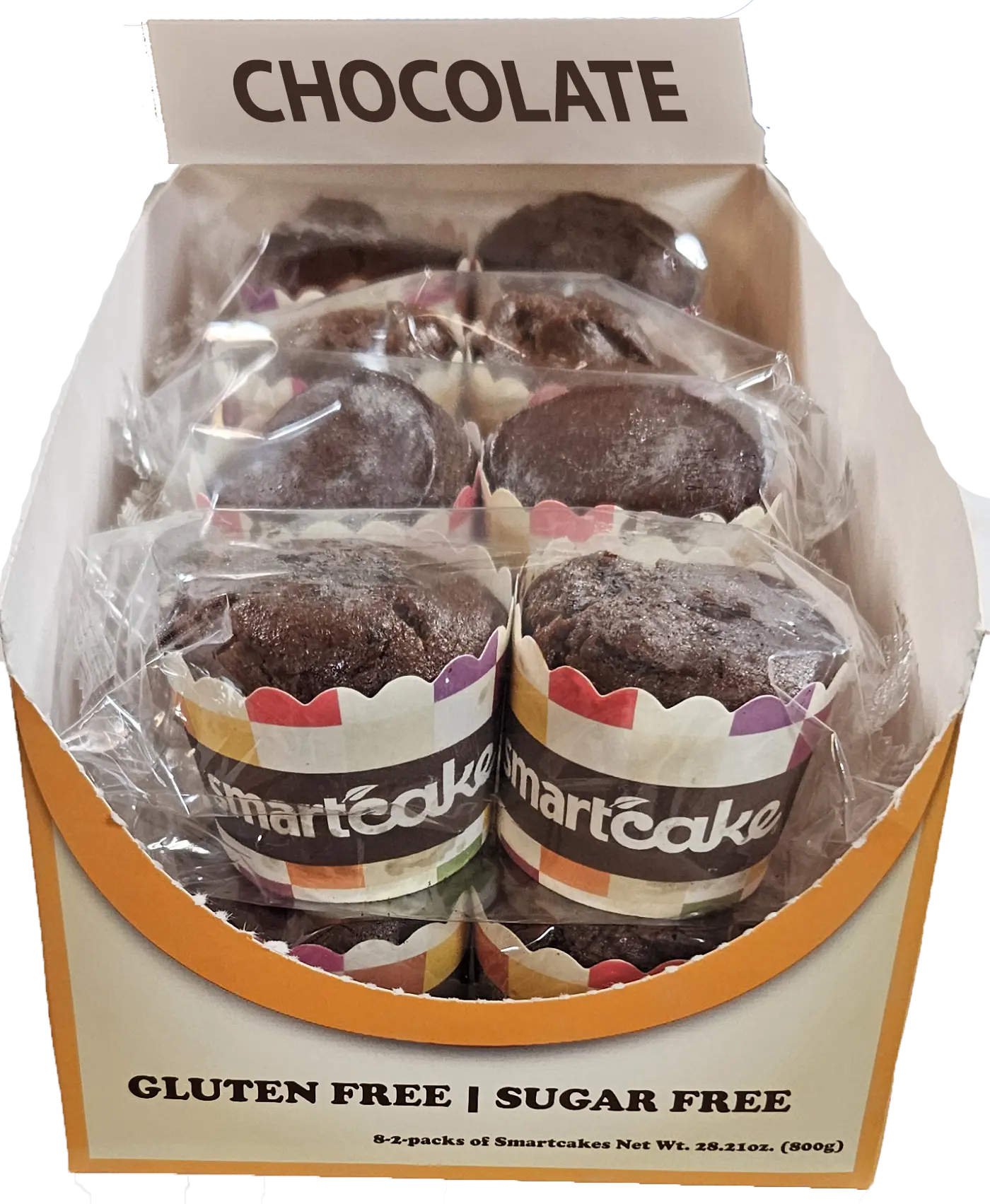 SmartCake Chocolate 8-pack 38 calories (16 gluten free snack cakes)