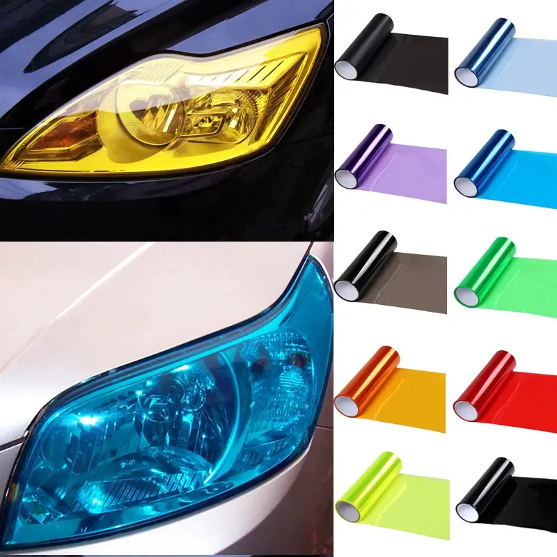 2026 New Gloss Transparent Light Black Smoke PVC Film Tint 30 X60cm Auto Car Light Headlight Taillight Tint Vinyl Film Sticker Wrap Cover For Car Décor