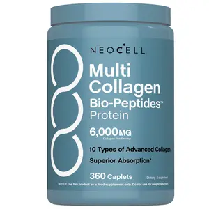 NeoCell Multi Collagen Peptides - 360 Caplets - Superior Absorption - Types I, II, III IV, VIII, X, XII, XXII - for Women and Men