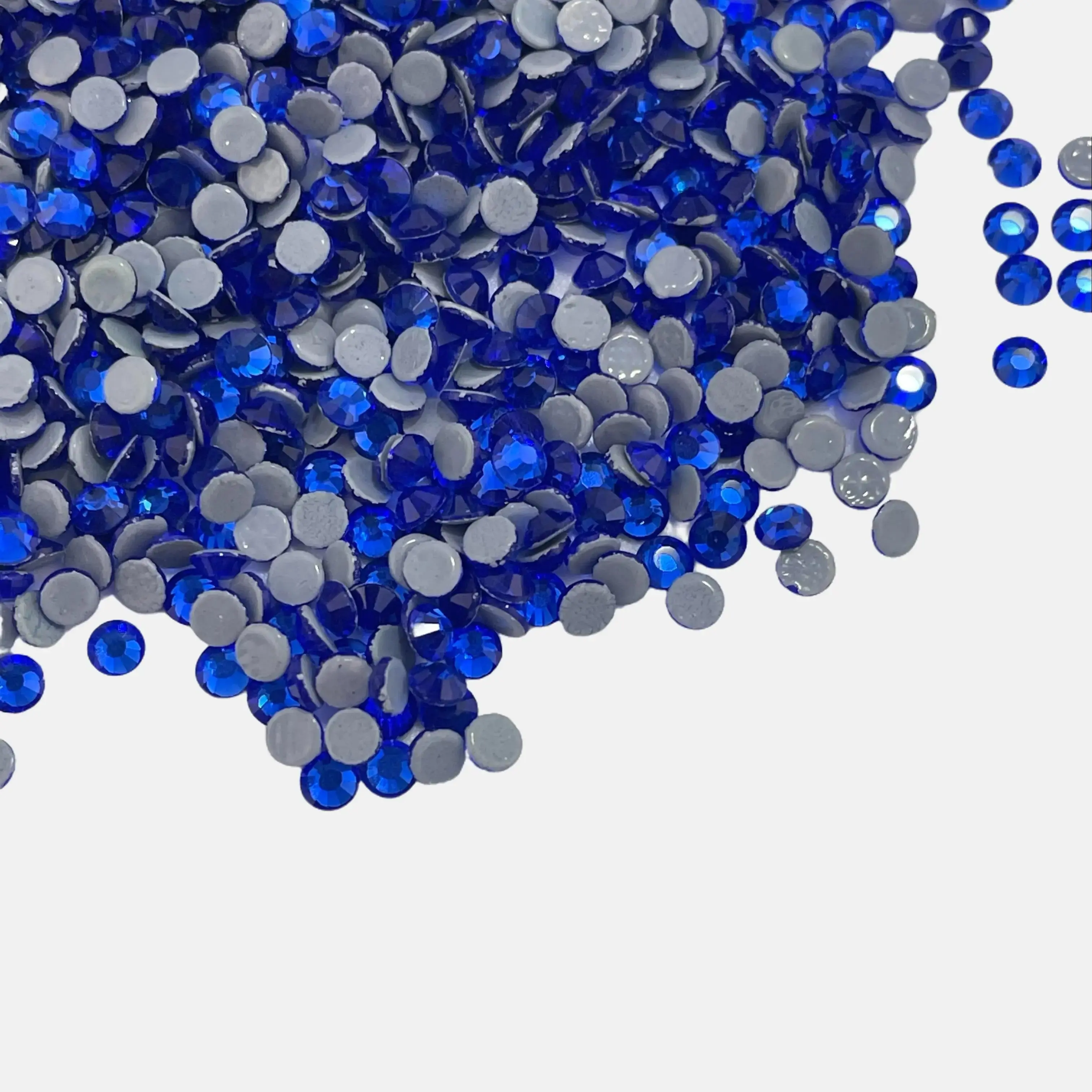 Asfa SS10 Dark Sapphire Hot Fix Flat Back Shimmer Glass Rhinestones - No Basic Casual Everyday for DIY Crafts, Clothes, Nail Art, Unisex Fashion Accessories