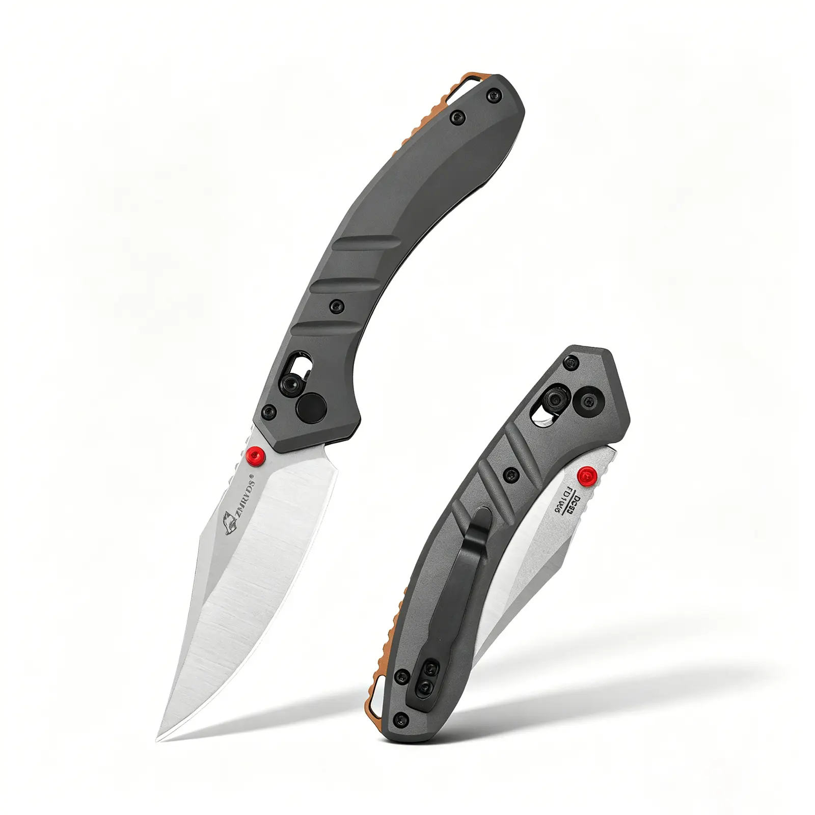 ZMRYDS DC53 Folding Pocket Knife, 3.19in Ultra Thin Blade Aluminum Handle 81.7G Lightweight EDC Outdoor Camping Survival Knife 60-62HRC