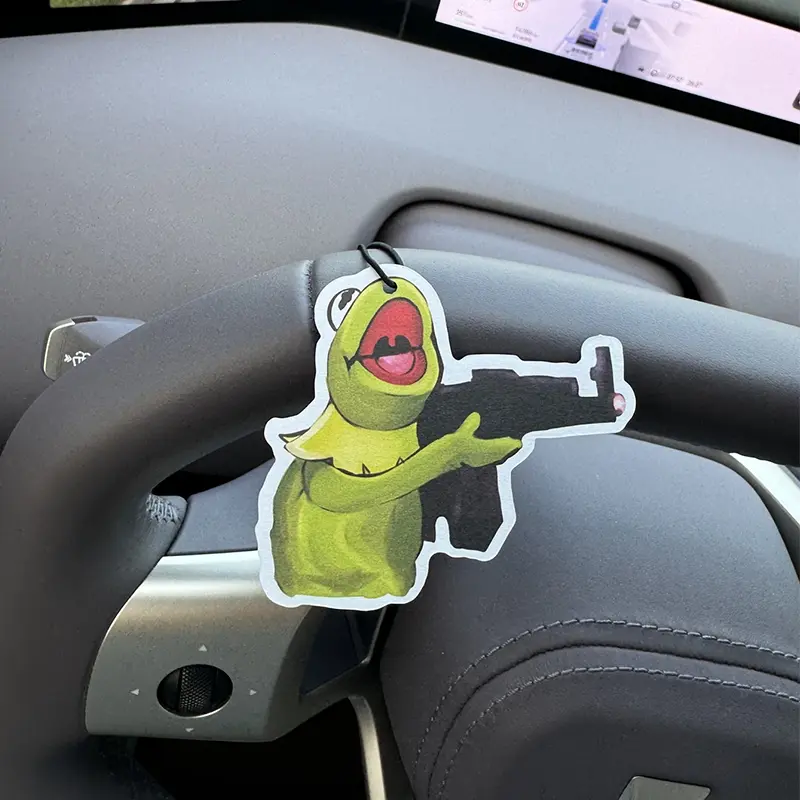 Funny Frog Hilton Car Air Freshener, Car Fragrance, Car Odor Remover, Rearview Mirror Hanging & Vent Clip, Natural Material, Long-Lasting 90 Days, Alcohol-Free, Unisex Gift