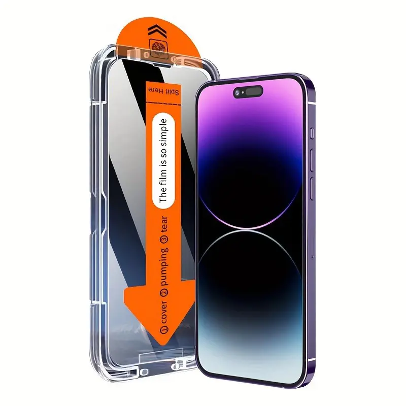 2-Pack Privacy Screen Protector for iPhone Smartphone, Handheld Device Accessories, Protective, Fingerprint-Resistant, Dustproof, Bubble-Free Design