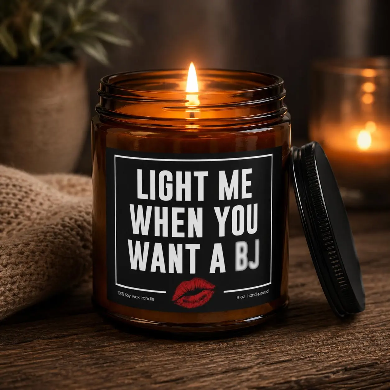 Romantic 9 oz Candle, Romance Humorous Candle Gift For Boyfriend Gift For Girlfriend Candle Romantic Gift Couples Gift Funny Anniversary Gift Gag Gifts Jar Glass Aroma