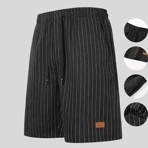 Stylish Striped Relaxed Fit Shorts with Adjustable Drawstring & Chic Patchwork for Casual Moments