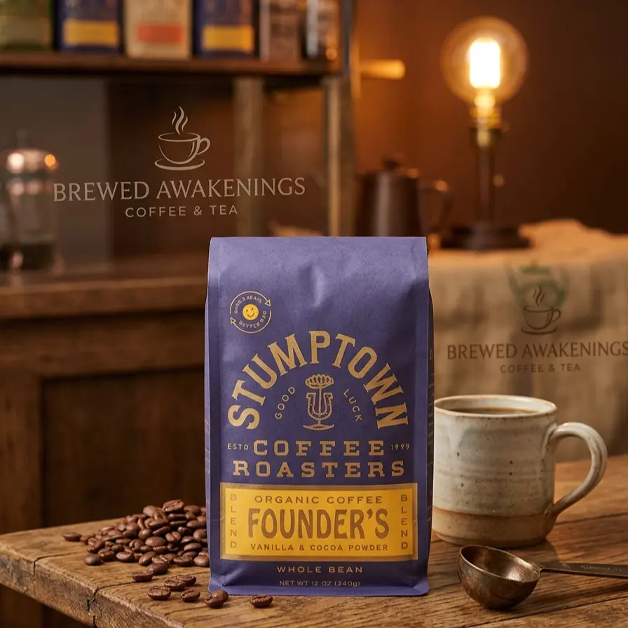 Organic Founders Medium Roast Whole Bean Coffee Beverage with Cocoa, 12oz