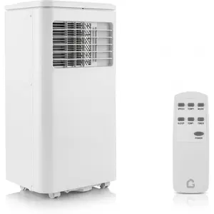 8000 BTU 3-in-1 Portable Air Conditioner with Cooling Dehumidifier and Fan Quiet Operation Remote Control Window Mount Kit Perfect for Bedroom Living Room and Office