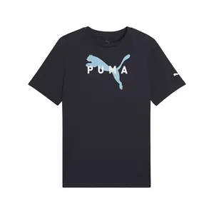 PUMA Mens Robust Graphic Crew Neck Short Sleeve Casual Tops Casual - Blue