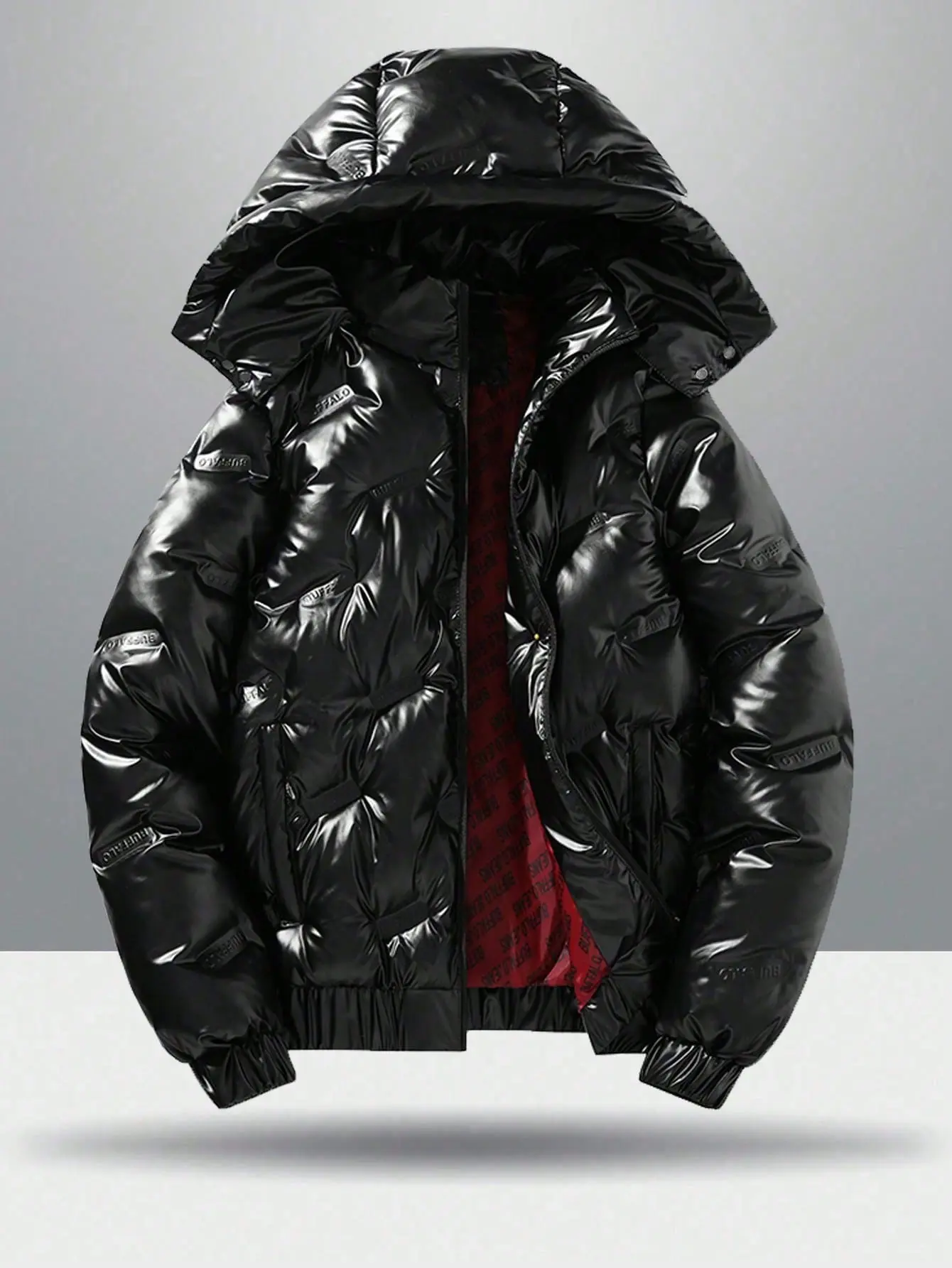 Men's Hooded Jacket Winter Coat Shiny Face Men's Hooded Jacket Winter Coat Shiny Face