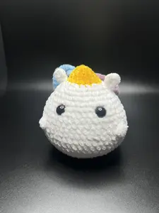Handmade Crochet Unicorn Nugget Plushie