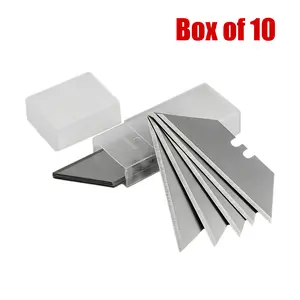 Heavy Duty Utility Knife Blades - SK5 Carbon Steel Box Cutter Refill Blades with Storage Dispenser - Fits Most Standard Retractable Utility Knives & Box Cutters