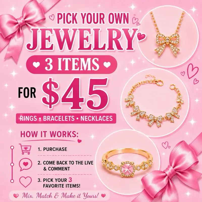 Pick 3 Items For $45 On Live