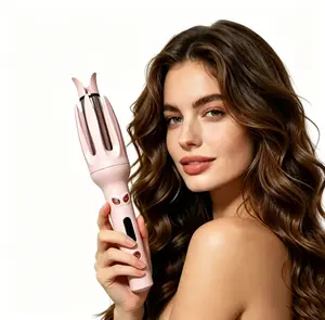 28mm Negative Ion Automatic Hair Curler, Rotating Curling Wand with 4 Adjustable Heat Settings, Fast Heat Up & 1 Hour Auto Shut-Off, Portable Hair Styling Tool for Women