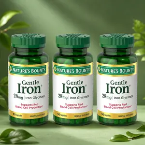 Nature’s Bounty Iron 28 mg Capsules, Gentle Daily Iron Supplement for Wellness and Energy Support, 90 Capsules