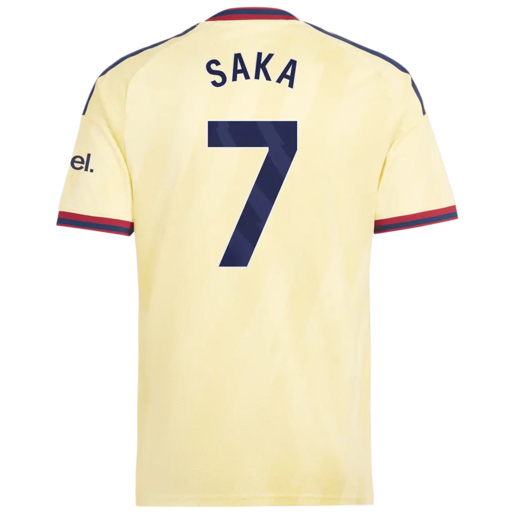 Unisex Soccer Shirt Bukayo 7 2026/27 Third Replica Jersey - Yellow Premier