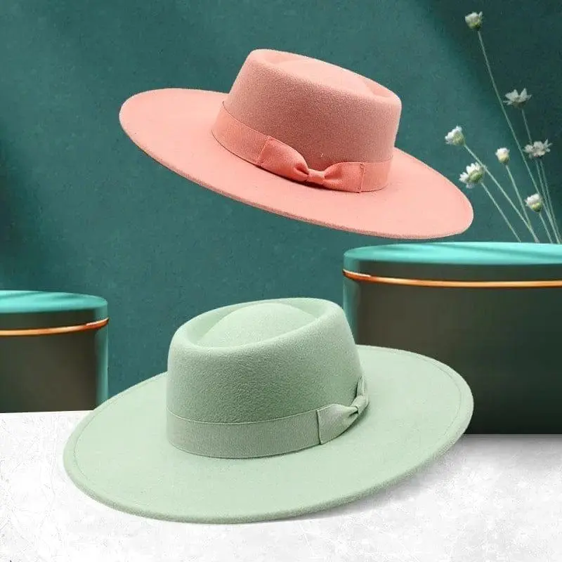 Stylish Adjustable Round Ribbon Boater, Stiff Brim Fedora Hat, Adjustable Hat, Stylish Hat