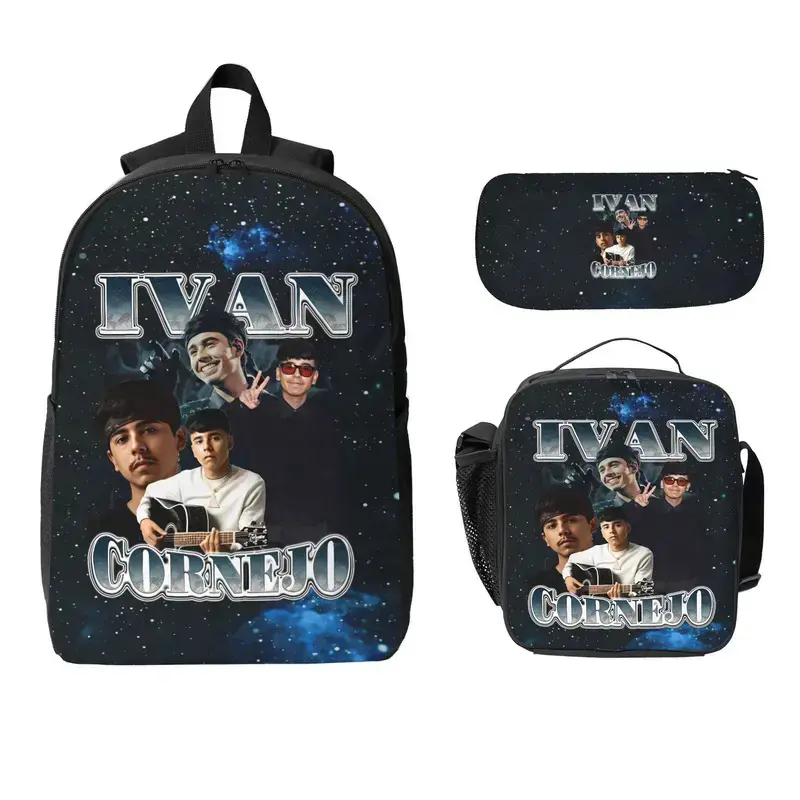Ivan Cornejo Mirada Stylish 3PCS Galaxy Print Tough Backpack for Students, Durable Functional Bag for Sports Activities & Back to School Daily Use with Longevity, Durability, School And Sport Backpack