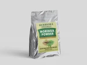 Herbiora Organics 100% Organic Moringa Leaf Powder 100g - Premium Single Origin USDA Certified Natural Superfood for Tea Smoothies & Detox Energy & Immune Support