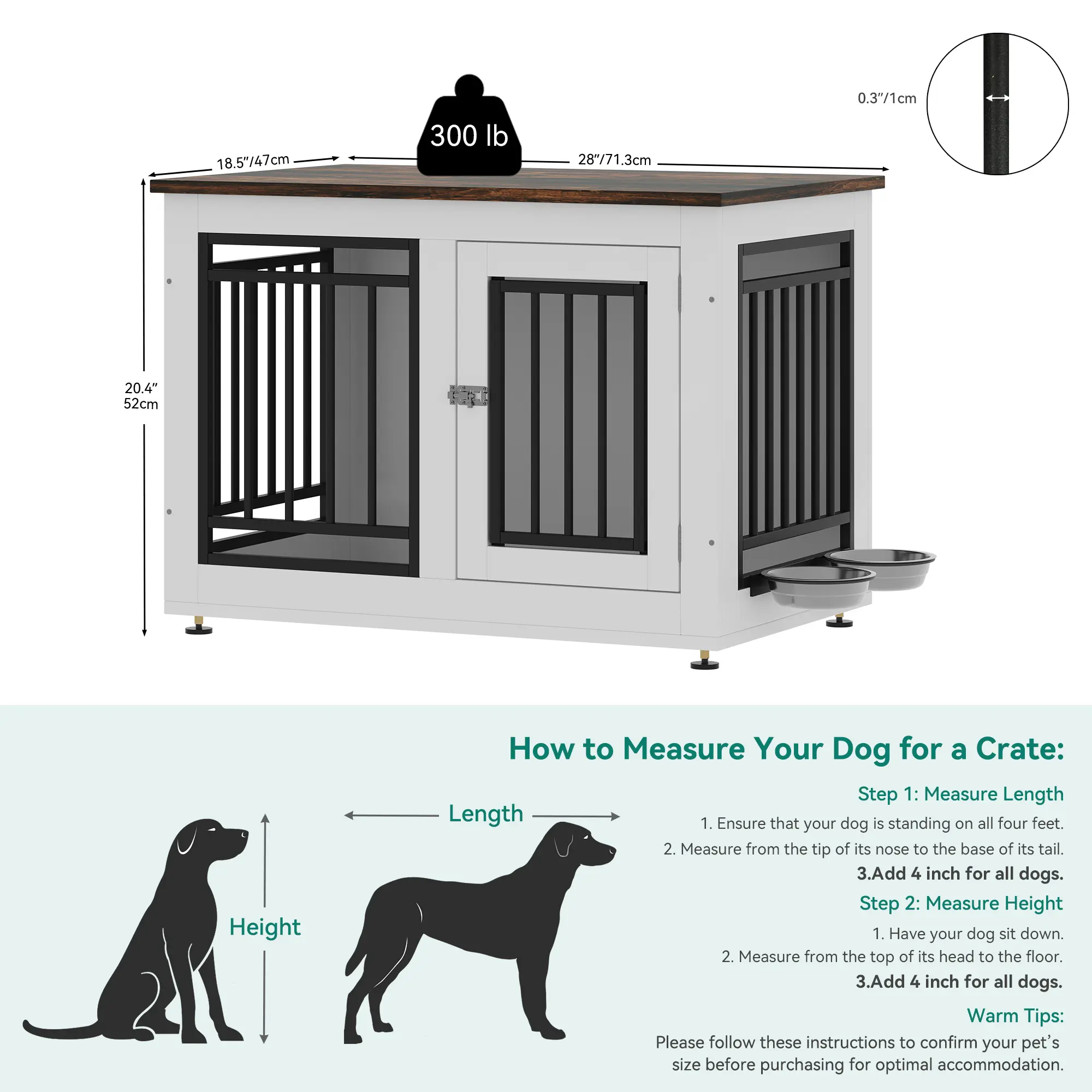 S(28" L x 18.5" W x 20.4" H)