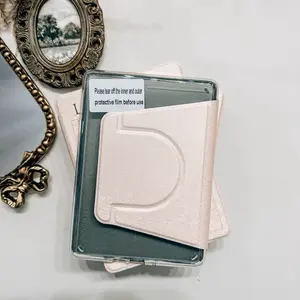 Detachable Library Card Kindle Case for Kindle Paperwhite 11th & 12th Gen Clear Back Magnetic Flip Cover Book Lover Gift with Auto Sleep/Wake Functionality Digital Products Durable