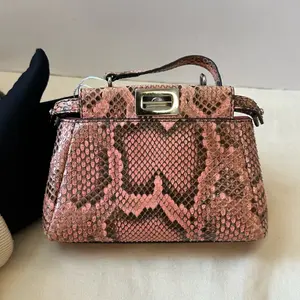 Pre-owned FENDI Small Snake Skin Handbag | Rare Exotic Skin Luxury Bag WWL HD