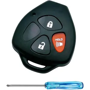 New Upgrade Replacement Smart Keyless Entry Remote Control Key Fob Case Cover for Toyota Scion TC RAV4 Avalon Camry Corolla Venza Car Key Fob Shell (3 Button-1pcs)