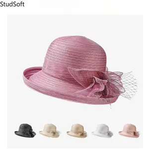 2026 Summer New British Retro Style Bucket Hat, Elegant and Simple Sun Protection Hat with Rolled Brim, Women's Hat