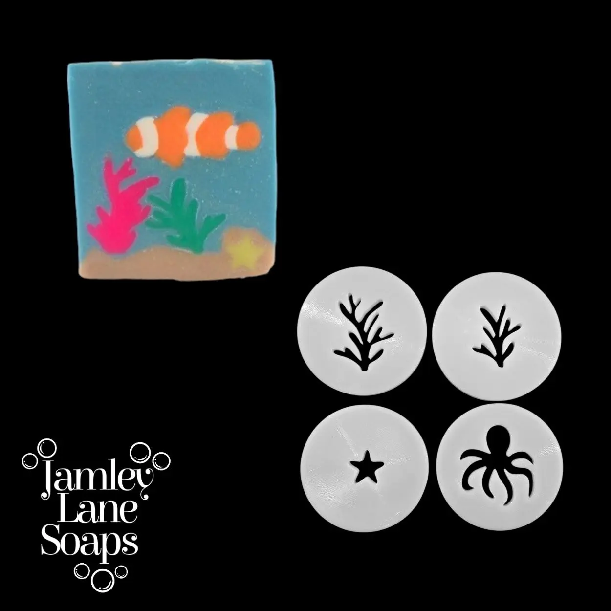 Starfish, Coral and Octopus Soap Extruder Disc Set / Soap Tool