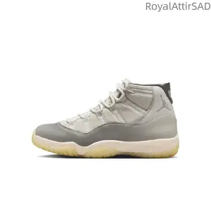 Grey retro comfortable casual cushioned anti-slip basketball shoes