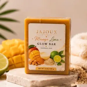 Handmade Turmeric Brightening Soap Bar, All-Natural Body Care Cleanser with Hydrating & Moisture-Locking Benefits for Daily Bath Use