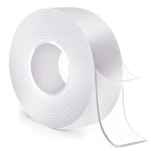 Hanging Adhesive Strips Clear Mounting Tape Picture,Double Sided Tape Heavy Duty(9.85FT),Nano Double Sided Adhesive Tape,High-strength adhesive tape suitable for daily use in offices, home kitchens, and dormitories.