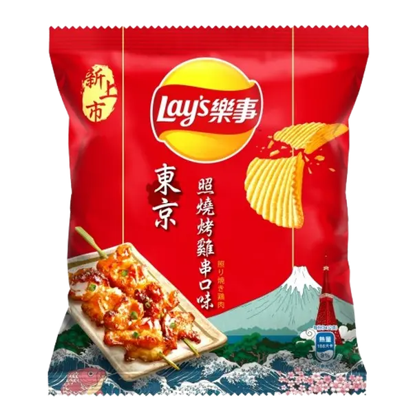 Lays Import Tokyo BBQ Chicken Yakitori Skewers 34g 12 ct