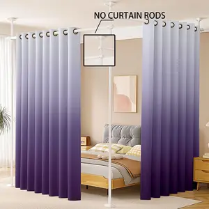 2 panels Bedroom Privacy Room Divider Blackout room , Gradient taro purple Blackout room partition curtains, Privacy Grommet Curtains, Contemporary Style, Indoor Use, Suitable for Bedroom Bathroom Kitchen
