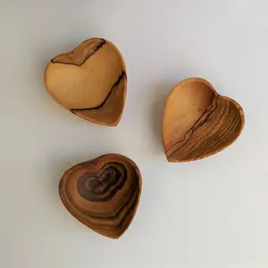 Olive Wood Heart Bowl