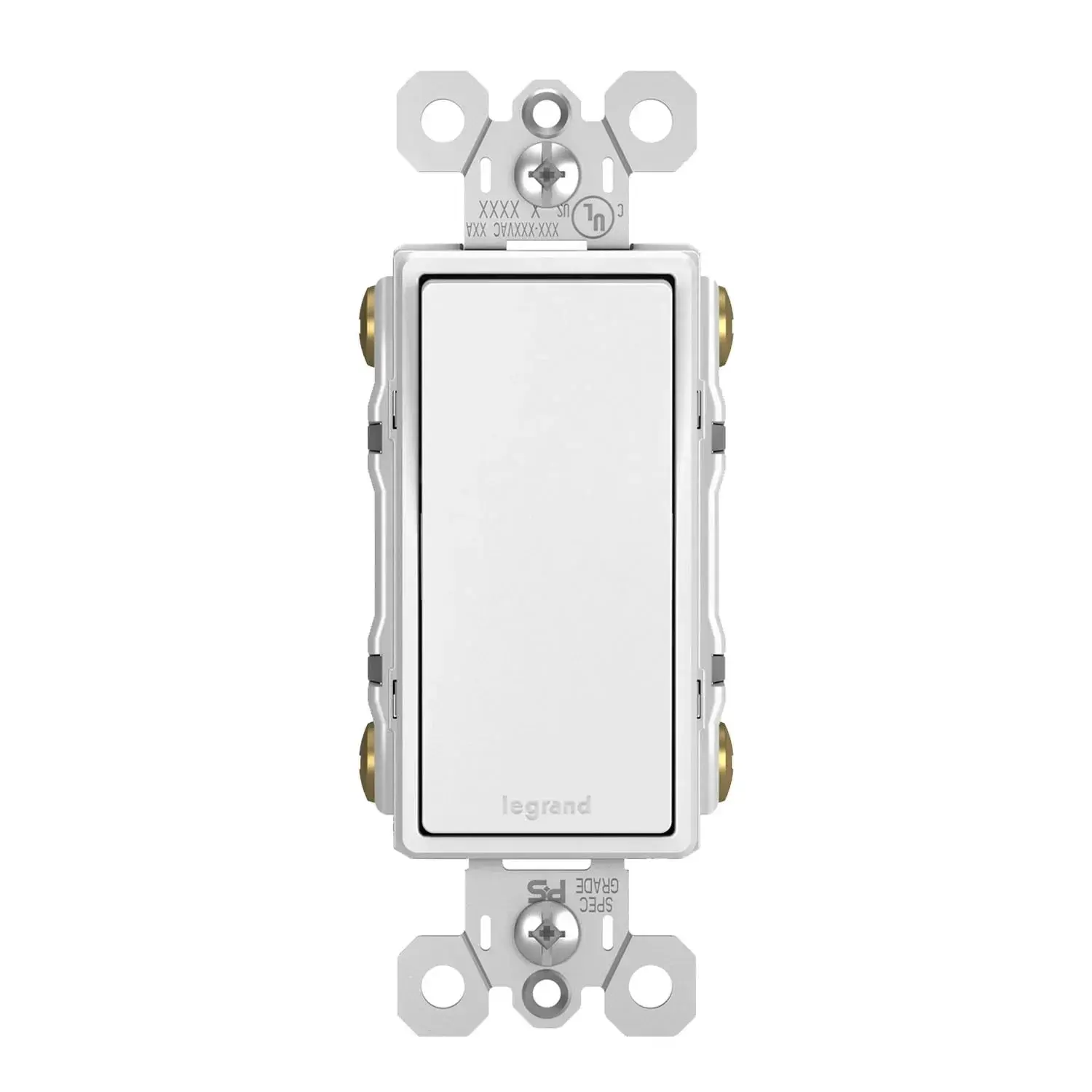 Legrand TM874W Radiant Light Switch, 15A, Single Pole/3-Way/4-Way, White