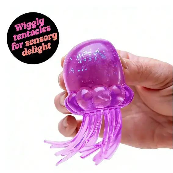 Needoh Jelly Squish - Soft Gel Filled Sensory Squeeze Toy, Stretchy Elastic Squishy Stress Relief Ball, Calming Anxiety Reducing Hand Fidget, Cute Relaxing Jelly Texture, Fun Portable Handheld Squeeze Toy Gift for All Ages