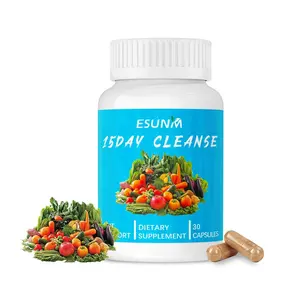15-Day Gut Reset Cleanse - Complete Colon Support with Senna & Psyllium Husk - 30 Capsules, Non-GMO