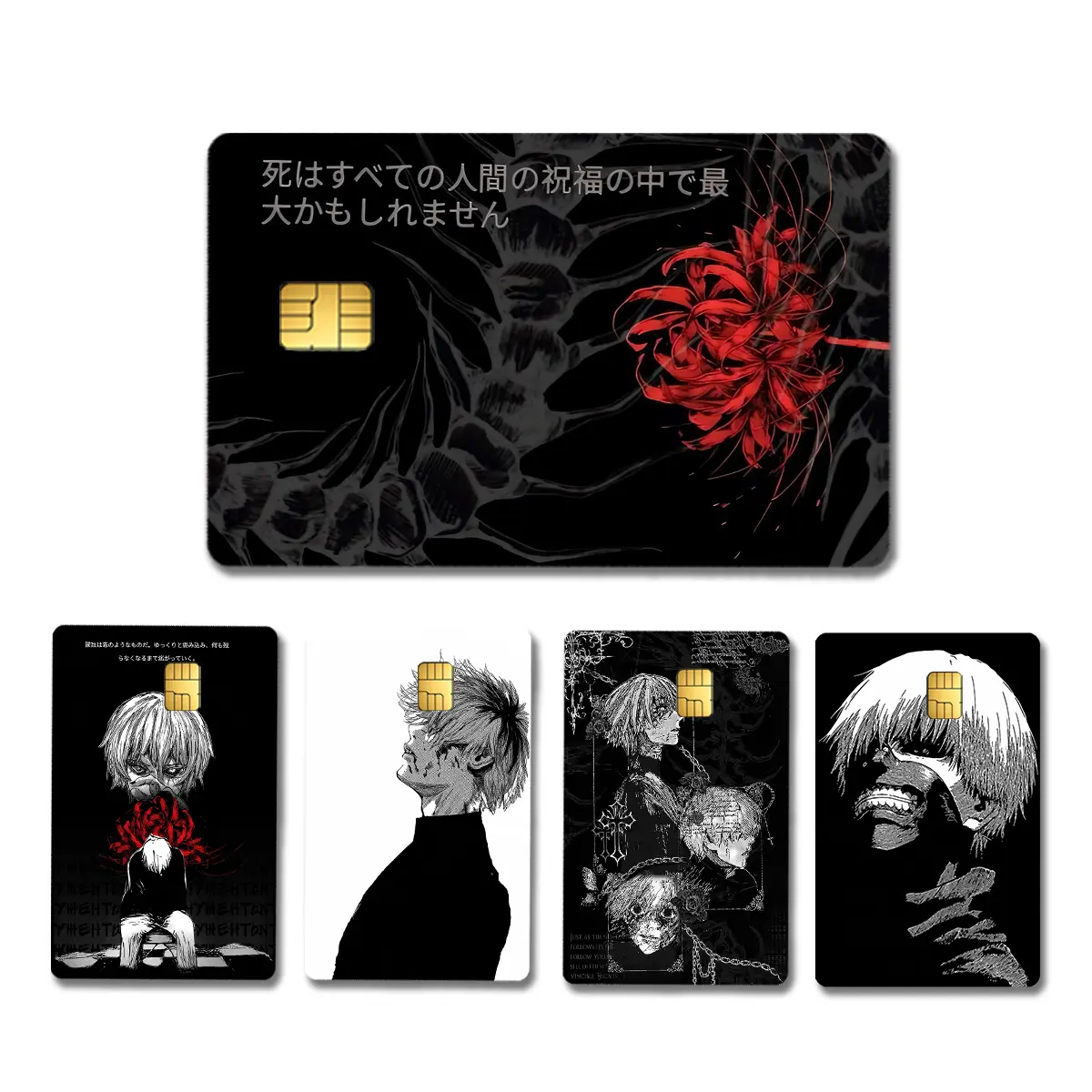 Tokyo Ghoul Credit Card Skin, Kaneki Anime Vinyl Debit Card Skin, Gothic Manga Fan Gift