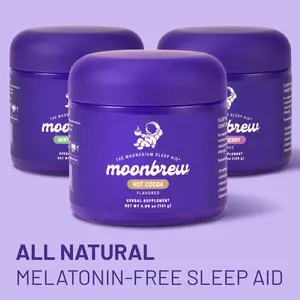MoonBrew Sleepy Hot Cocoa, Sleepy Berry & Mint Chocolate TRIPLE PACK – Melatonin-Free Magnesium Sleep Drink – Calm Mix Natural