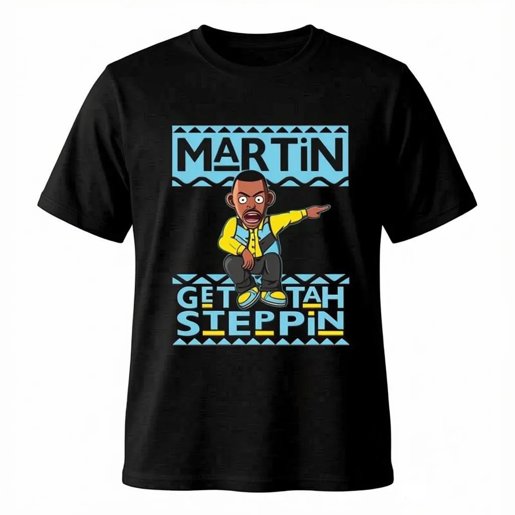 Men’s Vintage Streetwear Graphic T-Shirt "Get Tah Steppin" WDNC Double-Sided Print 100% Cotton Soft Round Neck Casual Unisex Tee