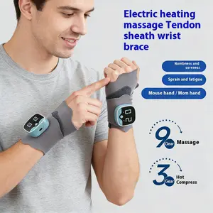 3 Temperature Levels & 9 Intensity Wireless Hand & Wrist Massager with Heat, Hand Massager for Carpal Tunnel, Hand Wrist Massager with Vibration Wrist Heating Pad, Wrap Heating for Joint and Tendon Sheath - Gift for Friends & Family