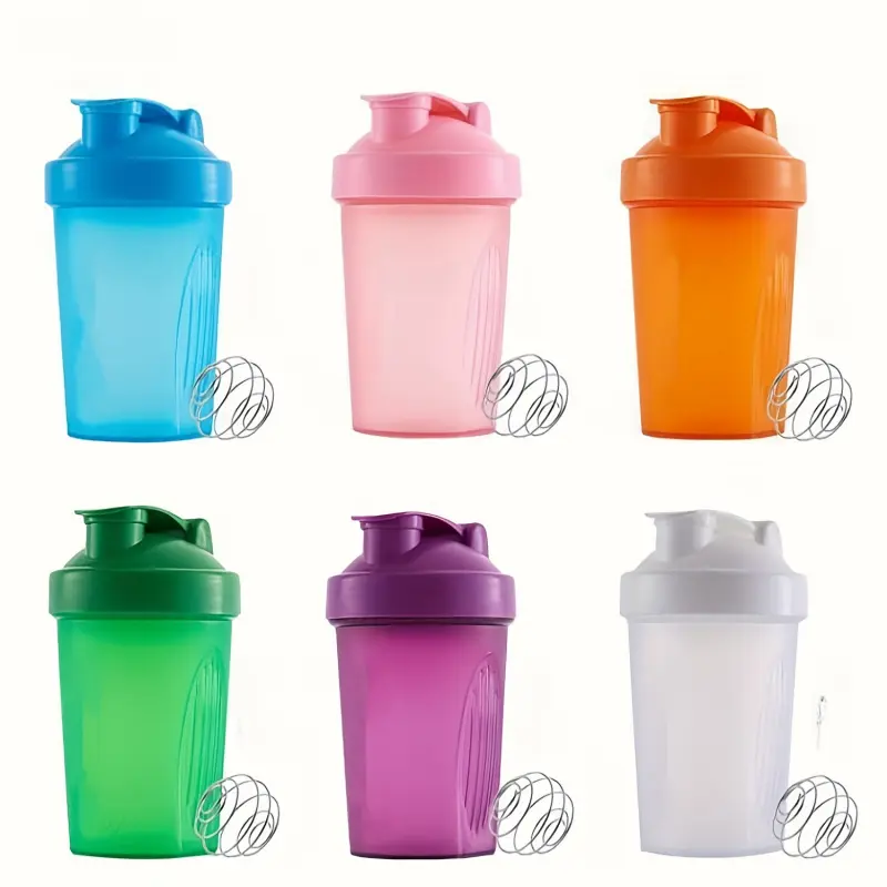 400ml Polypropylene Protein Shaker Bottle - Portable Sports Hydration Bottle, Lockable Leak-Proof Lid, Mixing Ball, Dishwasher Safe, Reusable Blue All Seasons Mixing Spinner for Fitness, Portable Sports Bottle, Lockable Sports Water Bottles