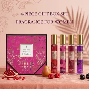 MYSTICAL 4-Piece Fragrance Gift Set for Women - Pomegranate, Rose, Merlot Pear & Sandalwood - Long Lasting Fine Mist Perfume Spray Collection (20ml x 4)