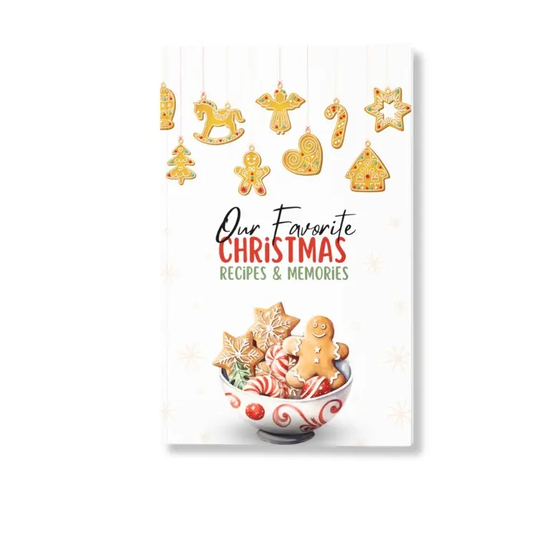 Our Favorite Christmas Recipes & Memories Book - 6x9 Holiday Keepsake Journal, Capture Recipes and Family Moments, Gingerbread Cookie Design