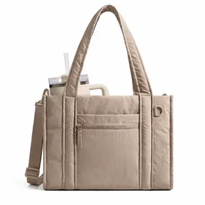 [NEW IN] Five Season Home Women's Puffer Tote Bag Water Resistant Lightweight Shoulder Bag with Big Tumbler Pocket Work Gym Travel
