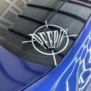 PEEPIN SCOPE DECAL for Car Windows - Chrome Vinyl Sticker with Target Design - Durable and Stylish Car Accessory