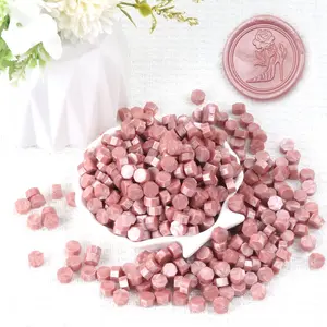 Rose Gold Wax Seal Beads, Premium 360pcs Sealing Beads for Wax Seal Stamp, Champagne Rose Sealing Wax Pellets Refill Pack for Wax Seal Kit, Wedding Invitations, Envelope Letter Sealing