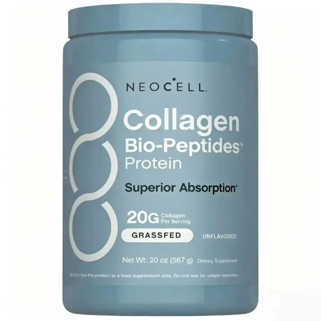 NeoCell Collagen Bio-Peptides Powder - 20oz - Superior Absorption - Grassfed Protein Supplement - Advanced with 18 Essential Amino Acids