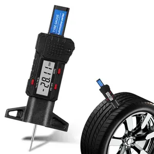 Digital Tire Tread Depth Gauge 0-25.4mm, 0.01mm Resolution with LCD Display & Inch/MM Conversion | Car Truck Motorcycle Measuring Tool